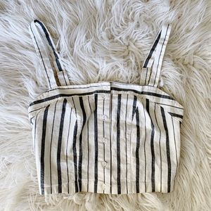 Brandy Melville Striped Cotton Crop Top
